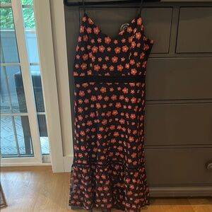 Jack by BB Dakota Black Dress with Red Floral Design